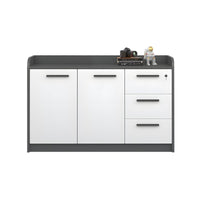 Premium Wooden Floor-Standing Office Tea Cabinet With Lockable Drawers And Spacious Storage For Office Essentials CWG-2163