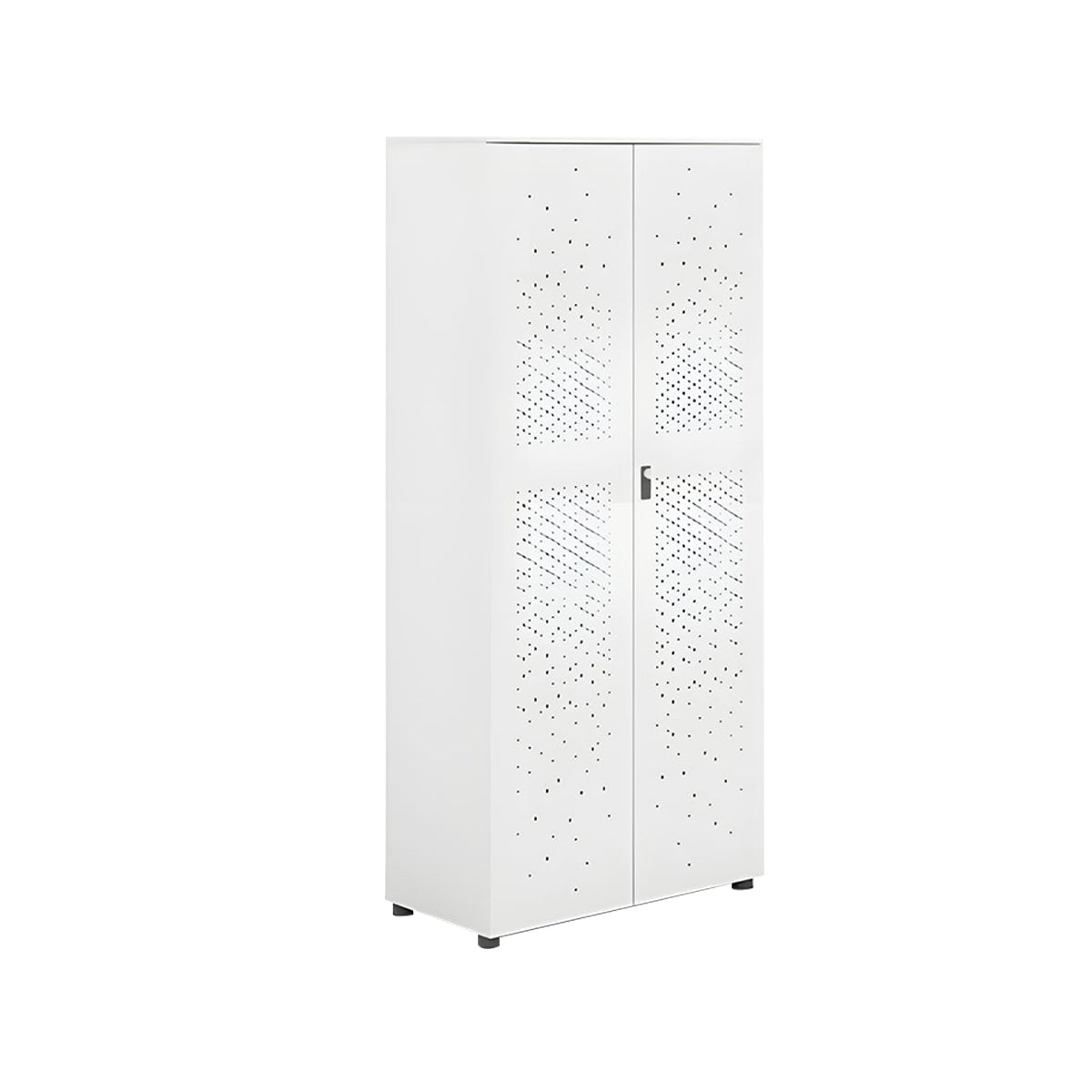 Sleek Lockable Metal Wood Cabinet for Office Storage, Adjustable Shelves, Durable Steel Doors, Spacious Partitioned Organizer CWG-2173