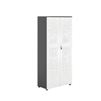 Sleek Lockable Metal Wood Cabinet for Office Storage, Adjustable Shelves, Durable Steel Doors, Spacious Partitioned Organizer CWG-2173