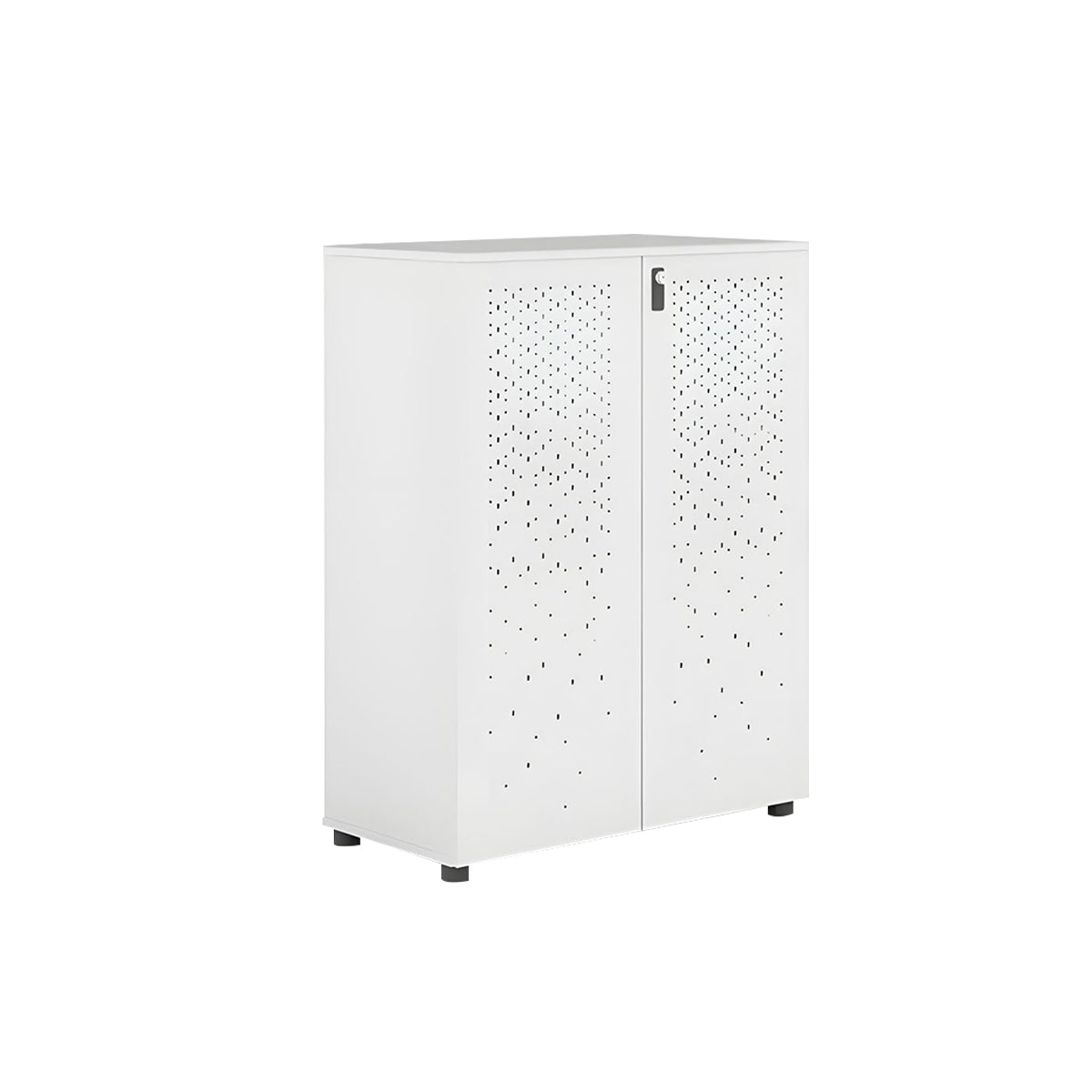 Sleek Lockable Metal Wood Cabinet for Office Storage, Adjustable Shelves, Durable Steel Doors, Spacious Partitioned Organizer CWG-2173