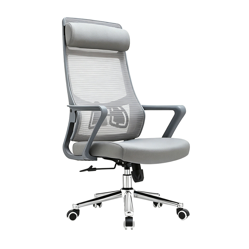 Comfortable High-density Mesh Office Chair with Adjustable Headrest, Recline Function, and Silent Wheels for Home and Office Use BGY-1011