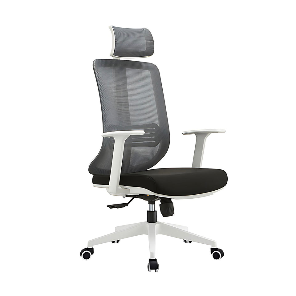 Height-Adjustable Executive Desk with Side Storage Cabinet