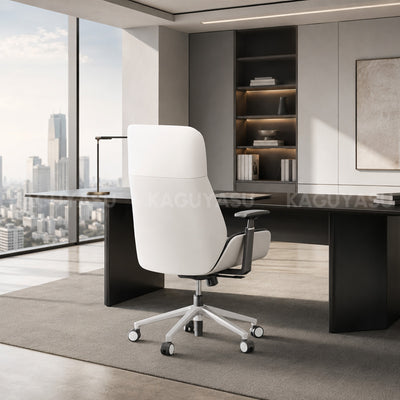 High-Back Office Chair with Adjustable Armrests, Recline, Swivel & Quiet Casters