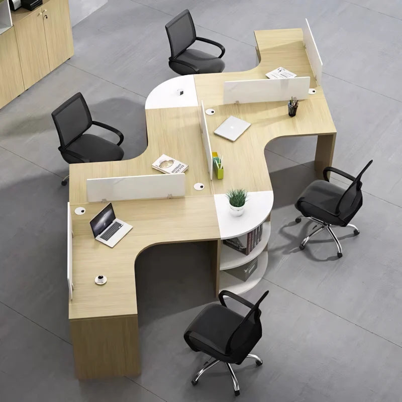 Desk, Employee Office Desk, Multi-functional Desk, Workstation, Office Desk, Customizable, Desk and Chair Set BGZ-007
