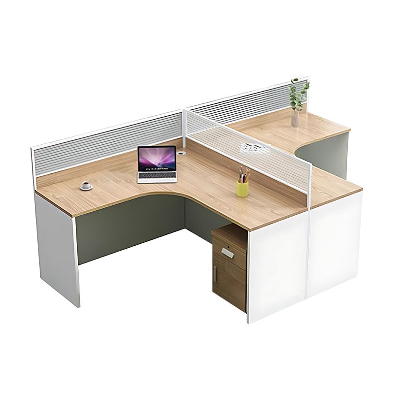 Modern Office Desk with Screen, Ideal for Four, Perfect for Workstations and Staff Desks-BGZ-070