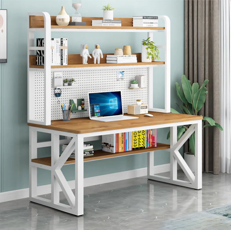 Hole Board Computer Desk - Compact, All-in-One Design for Home or Student Use-BGZ-155