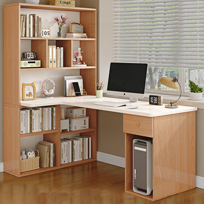 Corner Computer Desk with Bookshelf - Ideal for Students and Home Offices BGZ-164