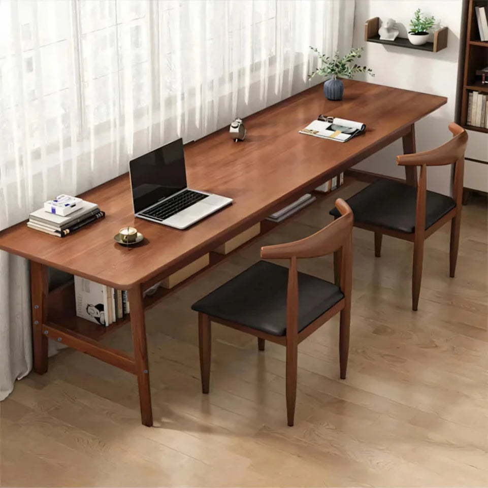 Solid Wood Leg Long Desk - Simple Office Computer Desk for Home-BGZ-167