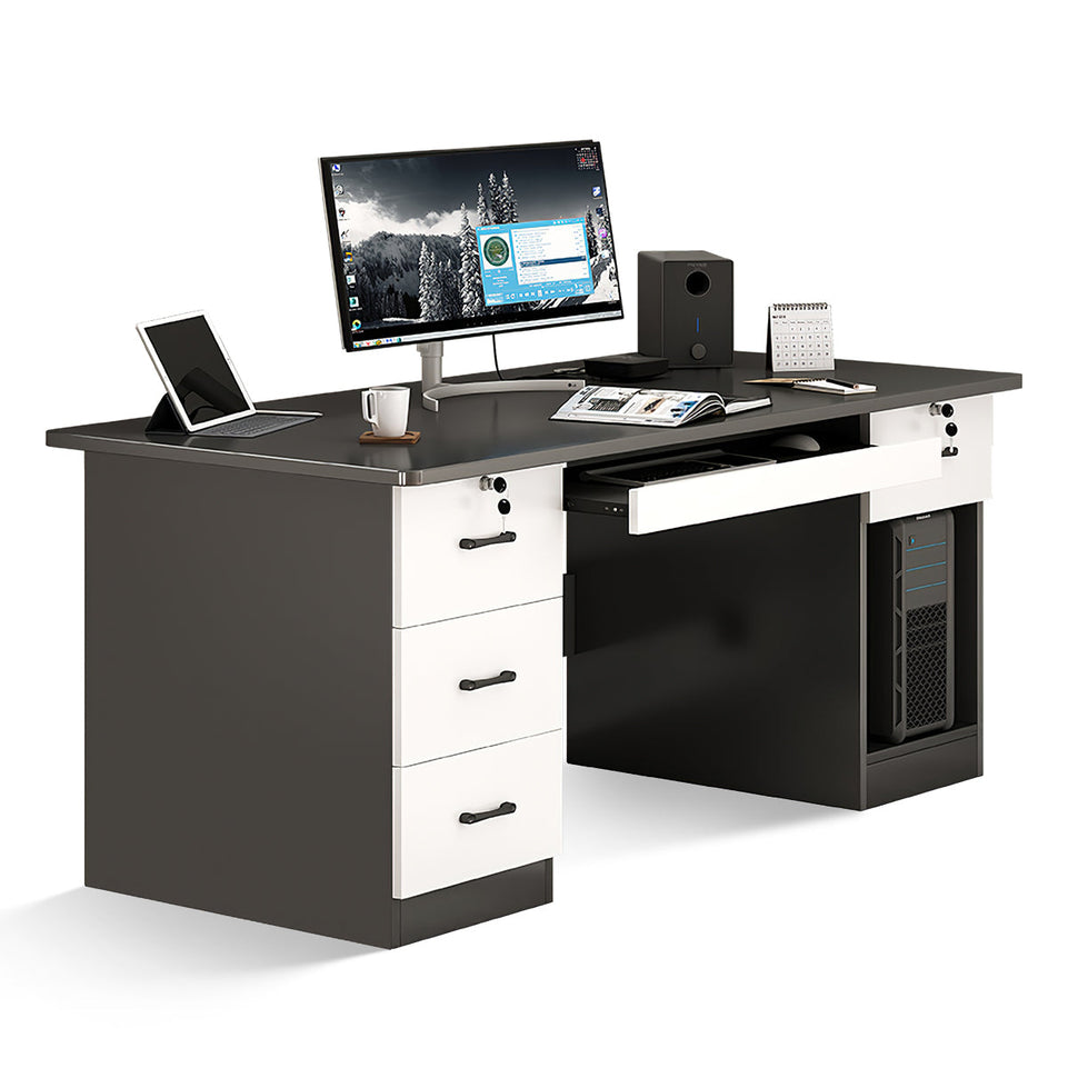 Minimalist Computer Desk with Storage Drawers for Home and Office BGZ-2022