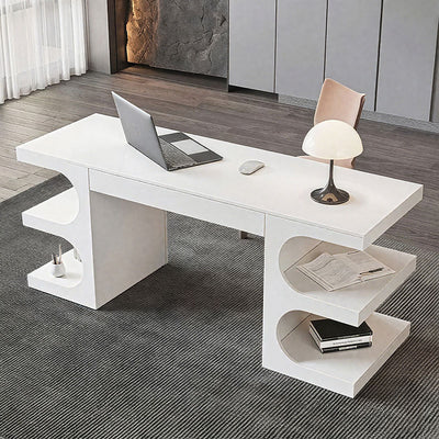 Elegant Lacquered Office Desk With Minimalist Italian Style And Ample Storage Space BGZ-2049