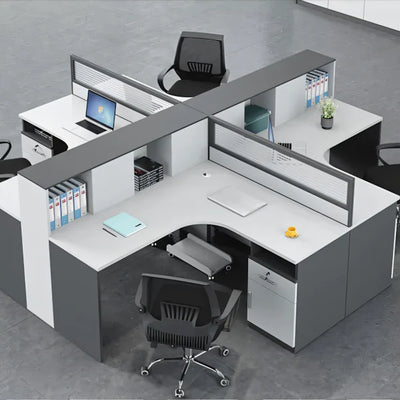 Modern Office Workstation Set with Screens, Ideal for 2/4/6-Person Workspaces BGZ-220