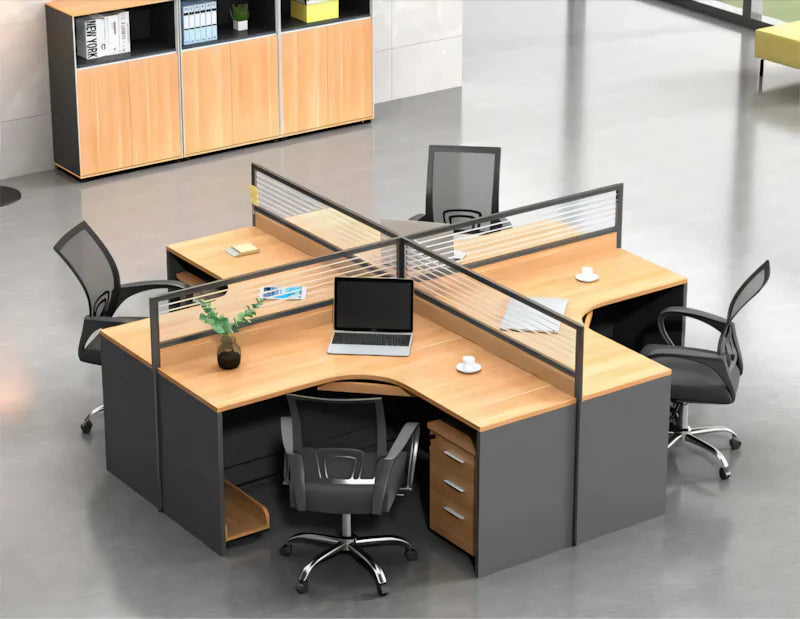 Modern Office Furniture Set with Partitioned Desks BGZ-229