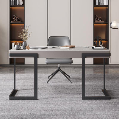 Elegant Italian Minimalist Stone Desk – Modern Luxury Home Office Writing Table BGZ-K008