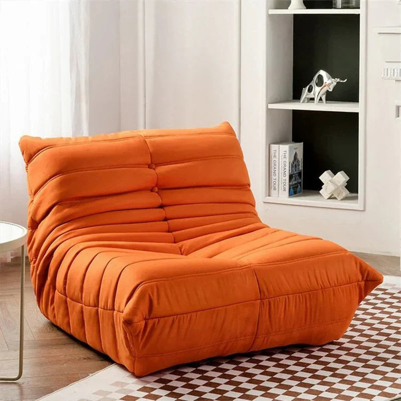 Minimalist Caterpillar-Style Bean Bag Sofa with Thick Sponge Cushions for Living Rooms and Balconies BSF-022