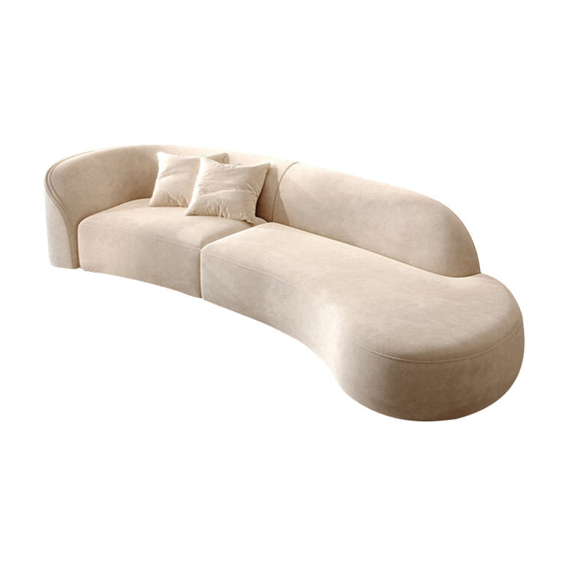 Curved Sofa with Single Armrest for Living Room and Reception Area BSF-035