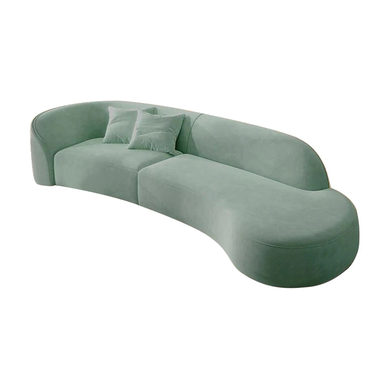 Curved Straight Sofa with Single Armrest for Living Room and Reception Area BSF-035