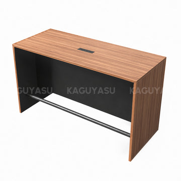 Contemporary 71" L Bar Height Table with Smart Charging Cable Box, Reinforced Front Panel for Office Break Rooms, Lounge Areas, Home Bars & Cafes