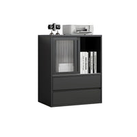 Modern Versatile Lockable File Cabinet with Hidden Handles and Glass Doors for Office or Tearoom CWG-2165