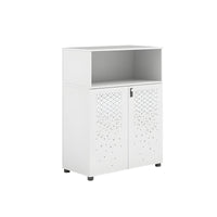 Sleek Lockable Metal Wood Cabinet for Office Storage, Adjustable Shelves, Durable Steel Doors, Spacious Partitioned Organizer CWG-2173