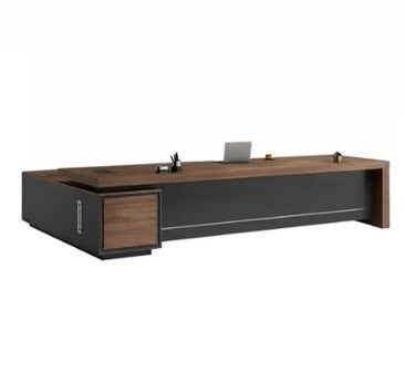 Executive Corner Desk with Lockable Storage Cabinet