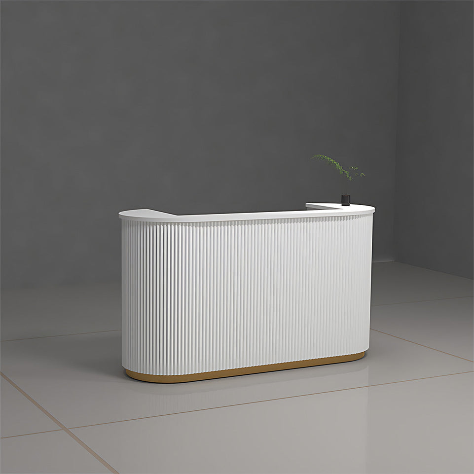 White Modern Simple U-shape Reception Front Desk JDT-K064（In Stock）