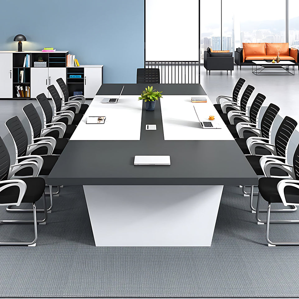 Rectangular and Large Conference Table Office Negotiation Table Long Table with Cable Management HYZ-008-W (West Coast)