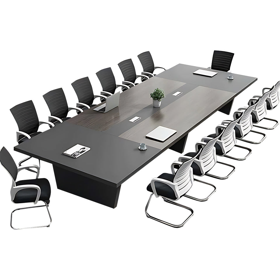 Rectangular and Large Conference Table Office Negotiation Table Long Table with Cable Management HYZ-008-W (West Coast)