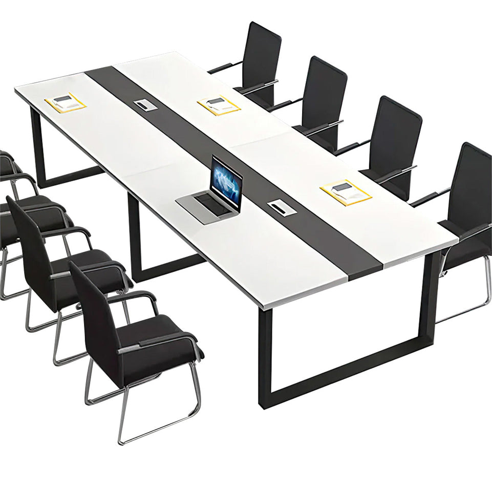 Simple Conference Table with Cable Management Office Desk Negotiation Table HYZ-1010-W (West Coast)