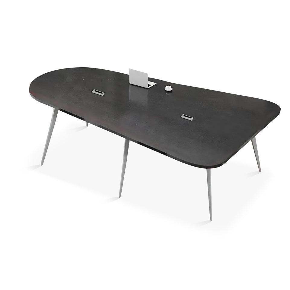 Modern Oval Long Conference Table and Chair Combination with Carbon Steel and R-Processed HYZ-10111