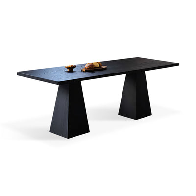 Solid Wood Mid-century Style Black Long Table HYZ-10129