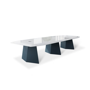 Boat-Shaped Conference Table 63-197 in Wide (5.2-16.4 ft) with Lumbar Support