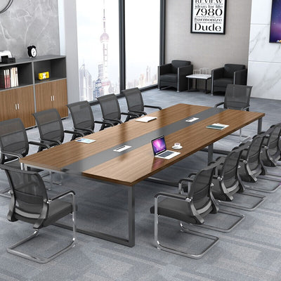 Modern Meeting Office Furniture Computer Desk Rectangular Conference Table Large White Classic Style HYZ-1033