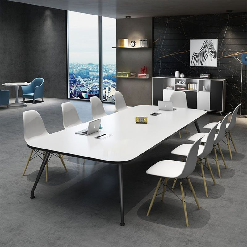 Sleek Conference Table with Cable Management for Meeting Room