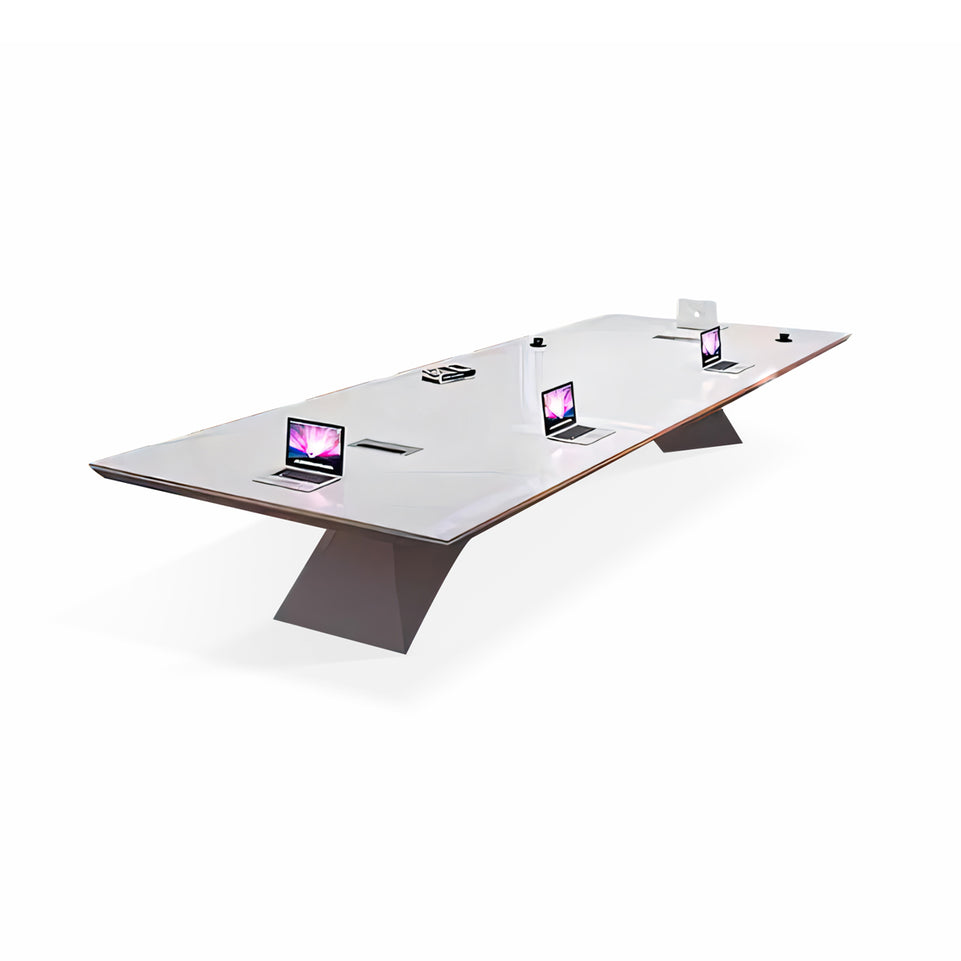 Large White Painted Rectangular Conference Table for Meetings HYZ-1044