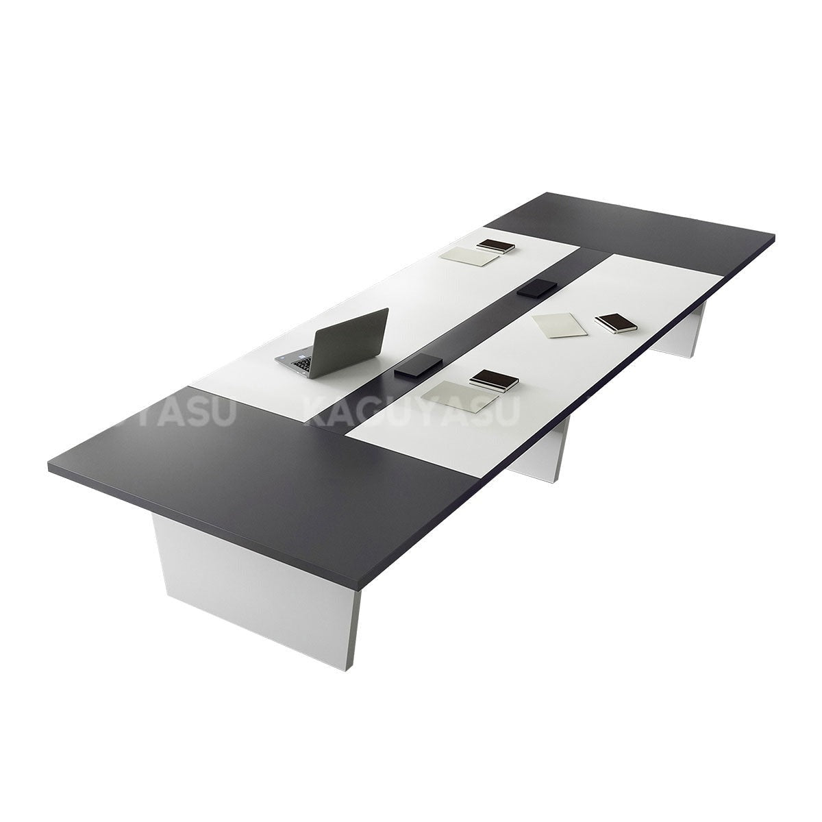 Modern Conference Table with Dual-Tone, Cable Management & Lumbar Supp