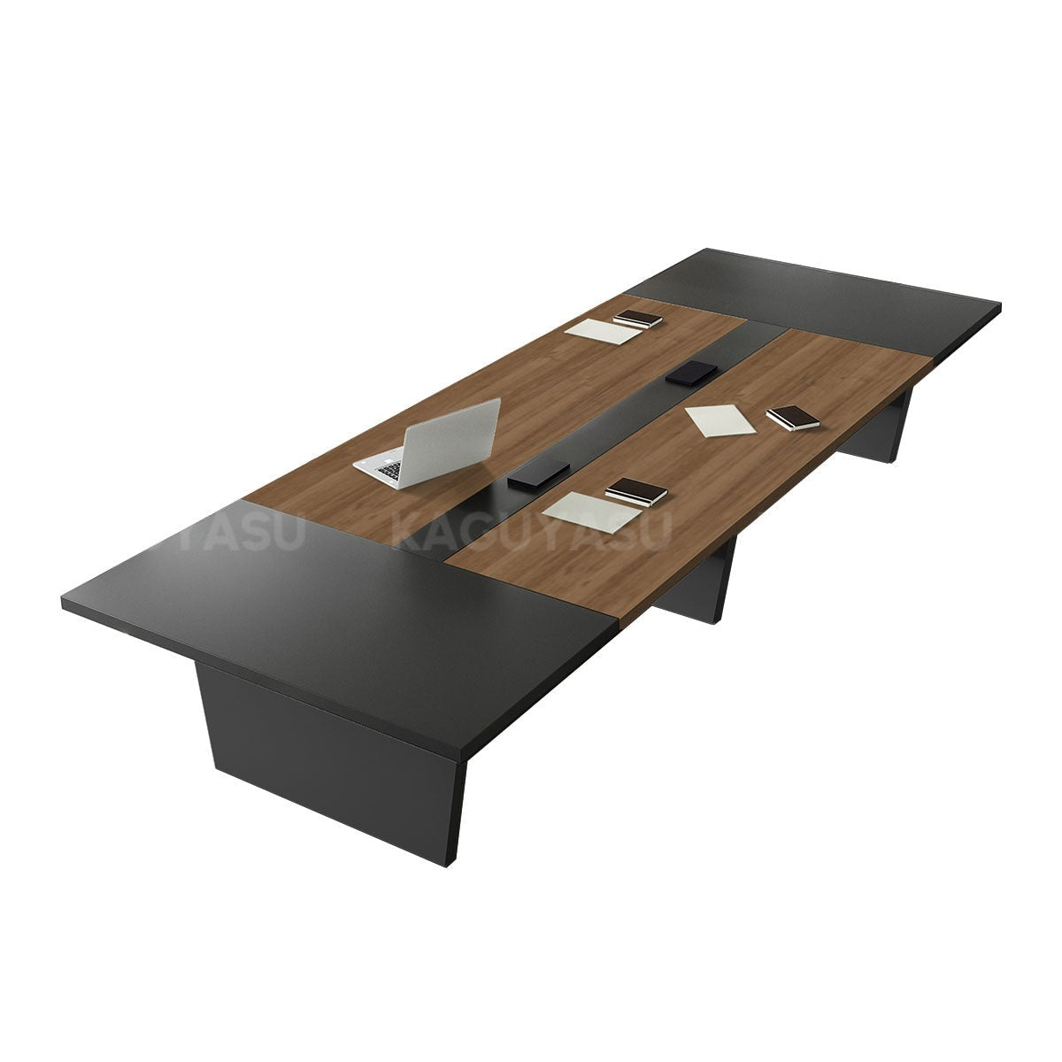 Modern Conference Table with Dual-Tone, Cable Management & Lumbar Supp