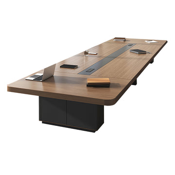Rectangular Conference Table with Side Storage, Cable Management & Dual-Tone (In Stock)