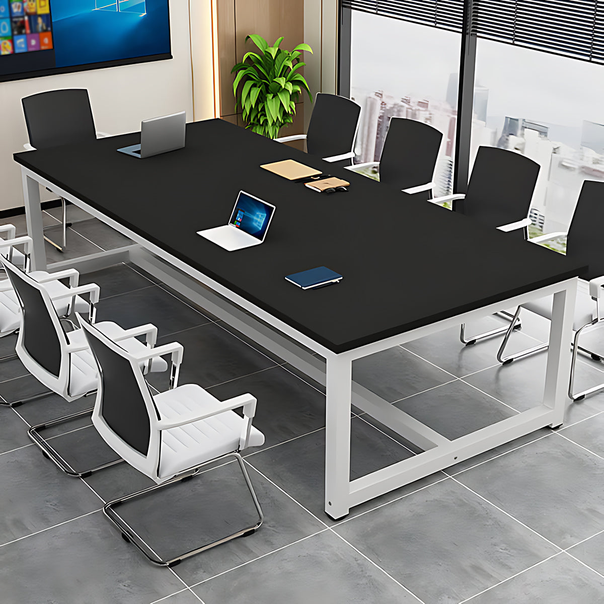 Simple Modern Solid Wood Rectangular Conference Table Office Desk HYZ-739