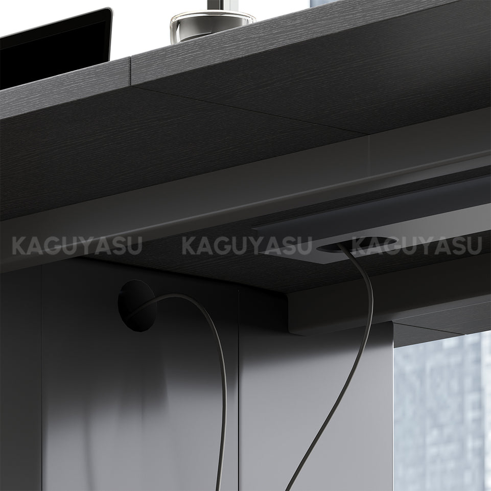 Large Conference Table with Built-In Power, Cable Management & Thick Sectioned Top