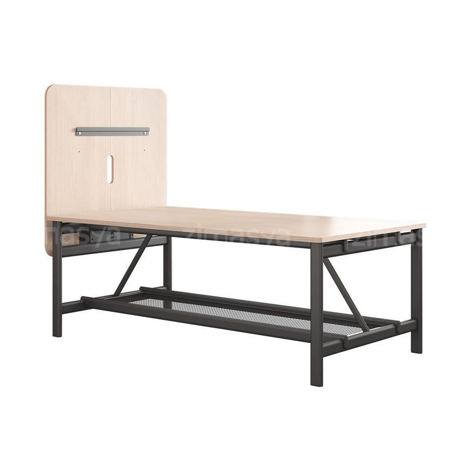 Conference Table with Display Mounting Panel, Metal Frame & Under-Table Mesh Storage