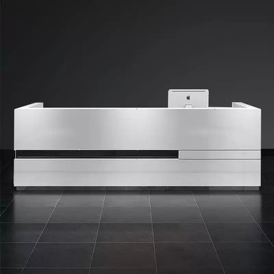 Straight Front Desk with Spacious Desktop and Drawer for Office JDT-053