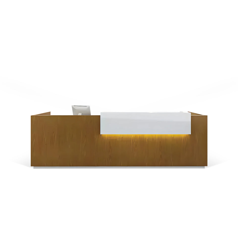 Block Color Straight Reception Counter with 2 Drawers and Cable Management for Reception JDT-056