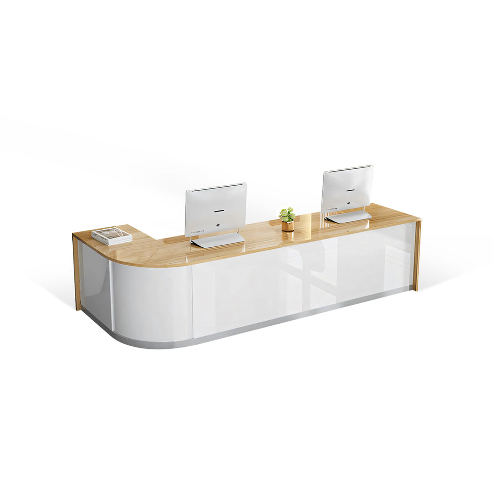 Modern and Minimalist Corner Reception Desk for Commercial Spaces-JDT-071