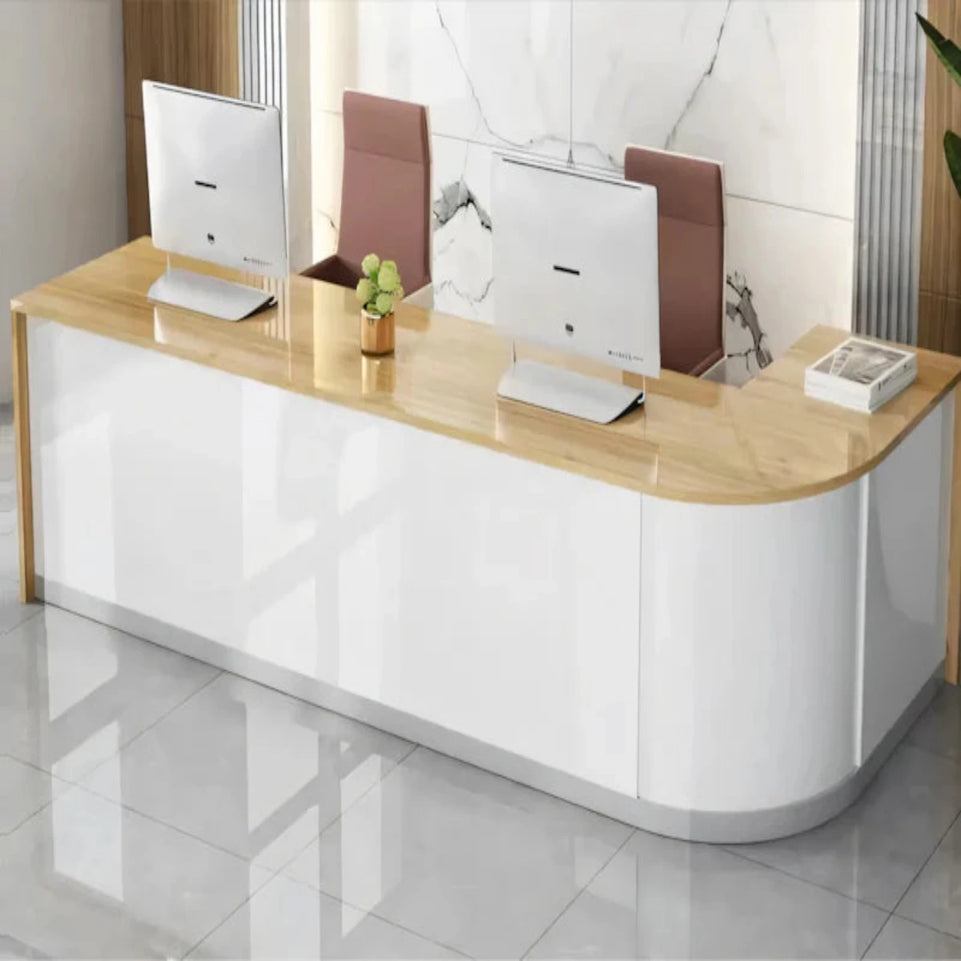 Modern and Minimalist Corner Reception Desk for Commercial Spaces-JDT-071