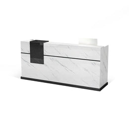 Modern Reception Desk 39-118 in Wide with Keyboard Tray & Lumbar Support for Office Lobby