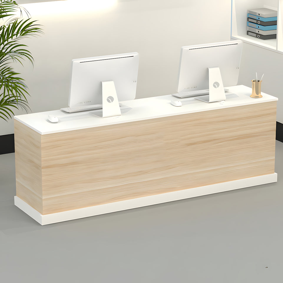 Simple Straight Front Desk with Lockable Drawers for Shops and Reception Areas JDT-10115