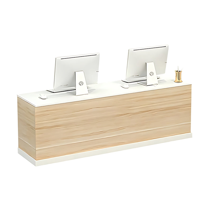 Simple Straight Front Desk with Lockable Drawers for Shops and Reception Areas JDT-10115