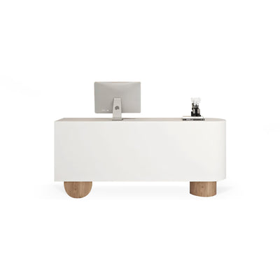 Small Straight Reception Counter with Compartments and Drawers for Salon JDT-10125