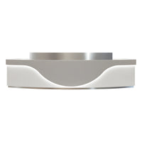 Stainless Steel China Curved Reception Desk with LED Lights, Cabinets, and Drawers for Hotels and Offices JDT-10155
