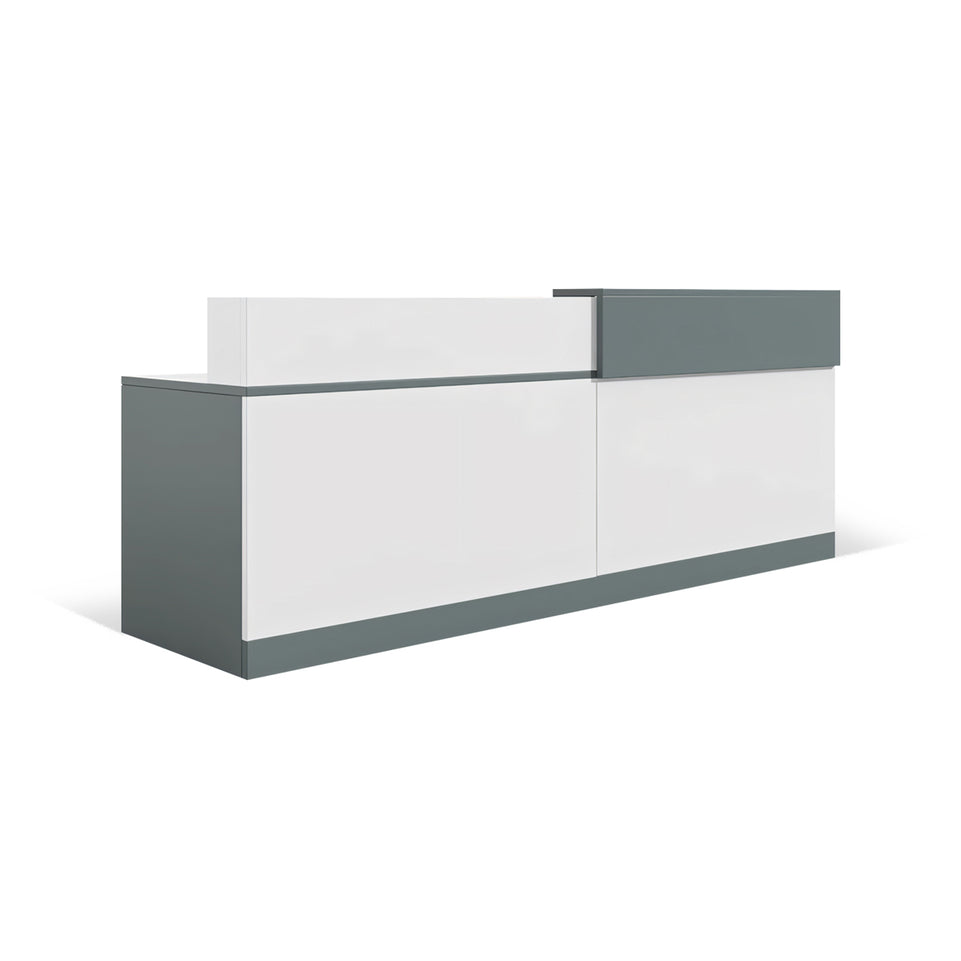 Color-Blocked Straight Reception Desk with Mobile Cabinet for Commercial Use and Offices JDT-1083